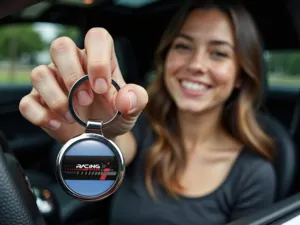 Personalised Car Keyring Alloy Sturdy Style
